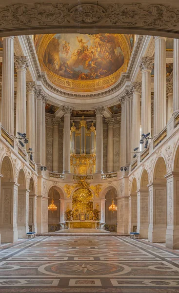 Versailles Frankrijk 2021 Kasteel Van Versailles Uitzicht Binnen Koninklijke Kapel — Stockfoto