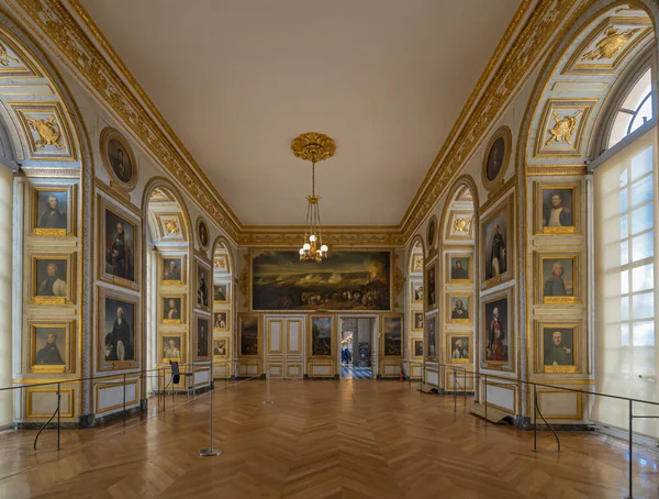 Версаль Франція 2021 Замок Версаль Кімната Коронації Картинами Скульптурами Всередині — стокове фото