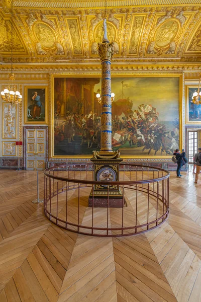 Versalhes França 2021 Castelo Versalhes Sala Coroação Com Pinturas Esculturas — Fotografia de Stock