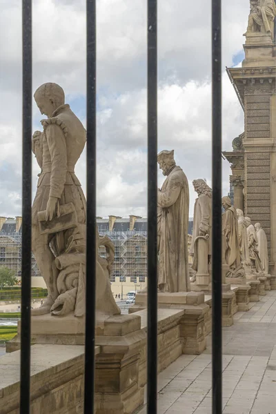 Paris France 2021 Louvre Museum Крило Денона Алеї Картинами Скульптурами — стокове фото