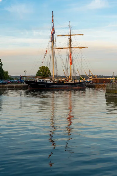 Honfleur Franciaország 2019 Gyönyörű Fahajó Két — Stock Fotó