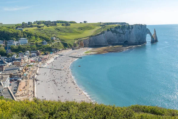 Etretat France 2019 Панорамный Вид Скалы — стоковое фото