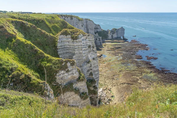 Etretat France 2019 Панорамный Вид Скалы — стоковое фото