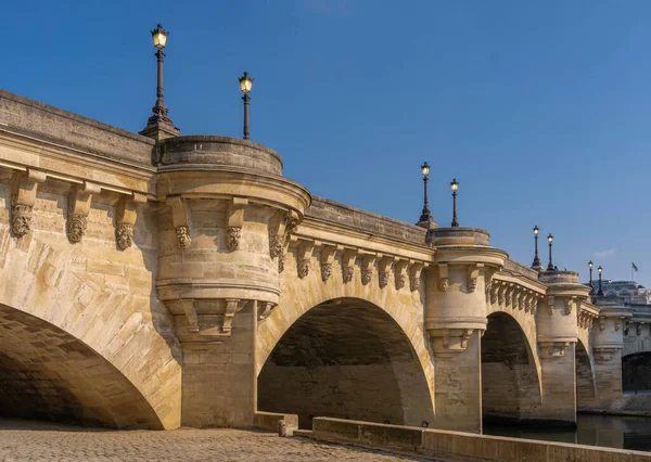 Paris France 2021 Панорамний Вид Pont Neuf Ile Cite Quai — стокове фото