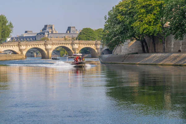 Paryż Francja 2021 Panoramiczny Widok Pont Neuf Ile Cite Quai — Zdjęcie stockowe