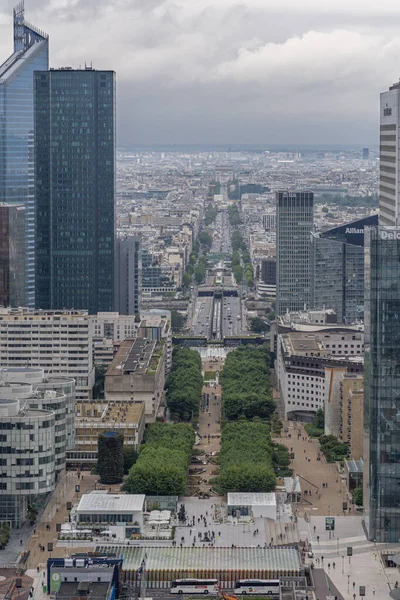 ディフェンスパリ フランス 2021年 防衛タワー地区のパノラマビュー — ストック写真