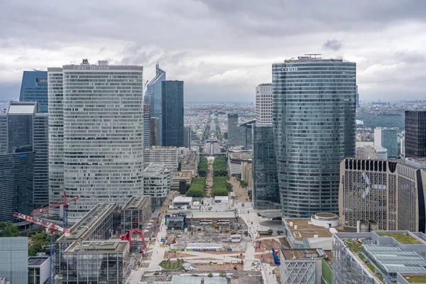 ディフェンスパリ フランス 2021年 防衛タワー地区のパノラマビュー — ストック写真