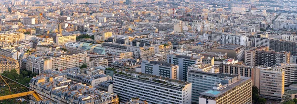 フランス 2021年7月 エッフェル塔 日没時のパリの景色 — ストック写真