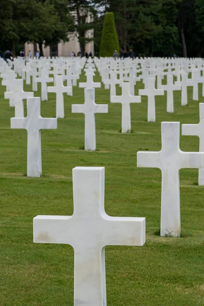 Colleville Sur Mer France 2021 Normandy American Cemetery Memorial White — Stock Photo, Image