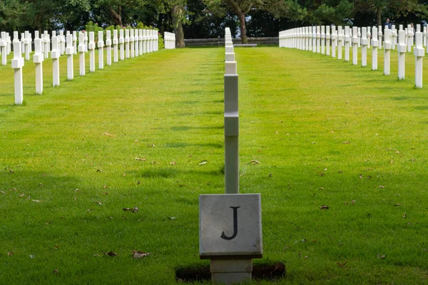 Colleville Sur Mer Fransa 2021 Normandiya Amerikan Mezarlığı Anıtı Beyaz — Stok fotoğraf