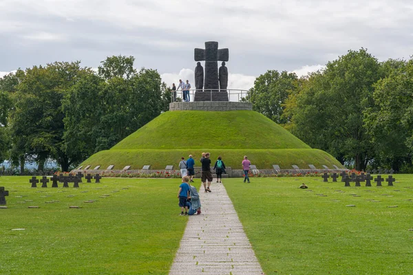 Cambe France 2021 Normandy German Military Cemetery Memorial Black Crosses — Stock Photo, Image