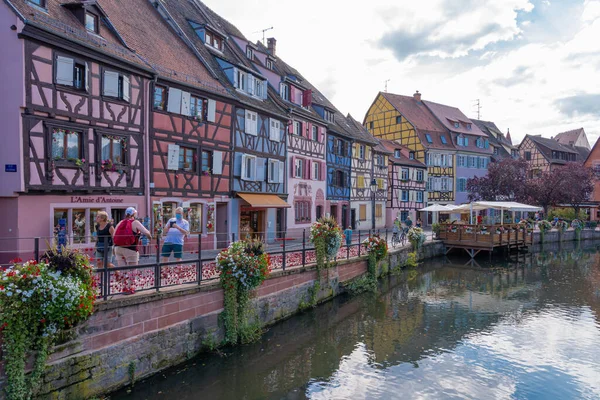 Colmar França 2021 Casas Típicas Fachadas Coloridas Pequena Veneza — Fotografia de Stock