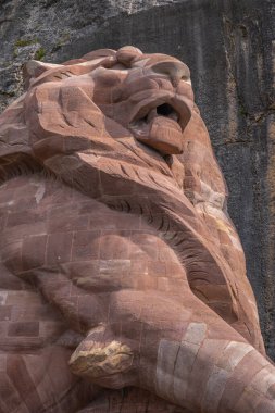 Belfort, Fransa - 09 04 2021: Bartholdi Aslanı