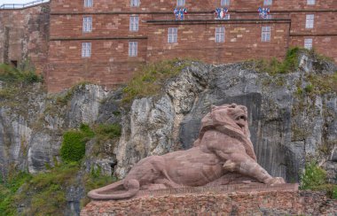 Belfort, Fransa - 09 04 2021: Bartholdi Aslanı