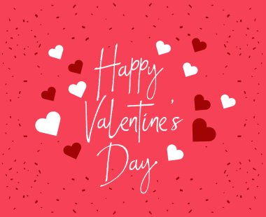 Sevgililer Günü konsepti geçmişi. Vektör çizimi. kırmızı ve beyaz kalpler 