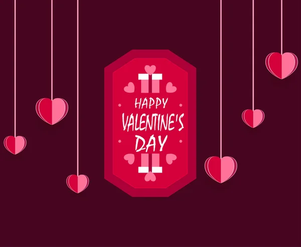 Šťastný Valentýn Pozadí Srdce Růžové — Stockový vektor