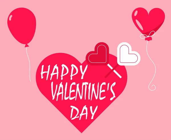Ευτυχισμένη Ημέρα Του Αγίου Βαλεντίνου Αγάπη Και Ρομαντικές Διακοπές Καρδιές — Διανυσματικό Αρχείο