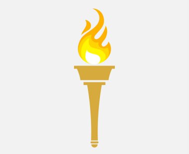 Fener olimpiyat oyunları Kahverengi Arkaplan Gri üzerine soyut illüstrasyon tasarımı imzala