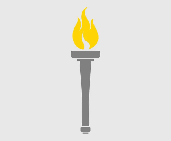 Вогневий Смолоскип Ілюстраційний Дизайн Background Gray — стоковий вектор