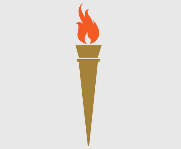 Brown Design Flame Illustration Background Gray — 스톡 벡터