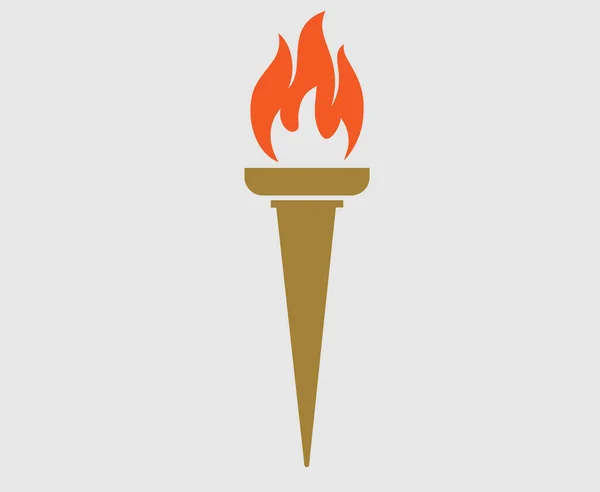茶色のトーチグレーで炎背景イラスト抽象的なデザイン — ストックベクタ