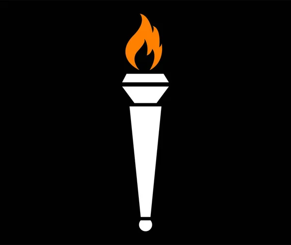 Fackel Olympisches Feuer Design Flamme Abstrakte Illustration Vektor Auf Hintergrund — Stockvektor