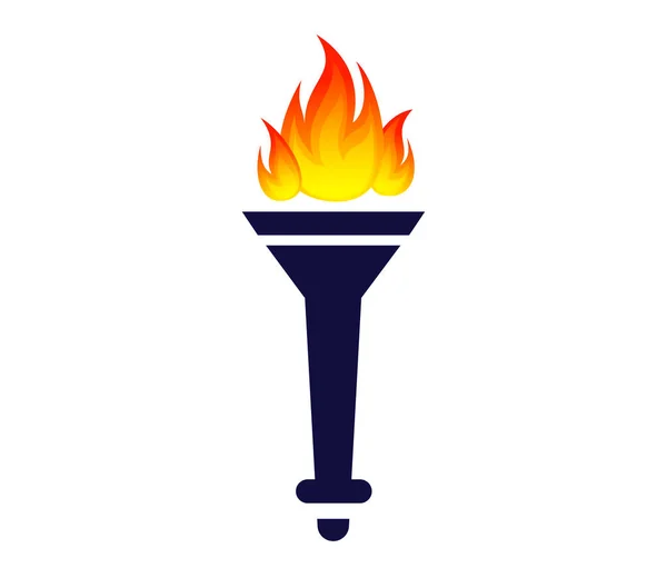 Olympic Games Flaming Stract Vector Design Illustration White Background — 스톡 벡터