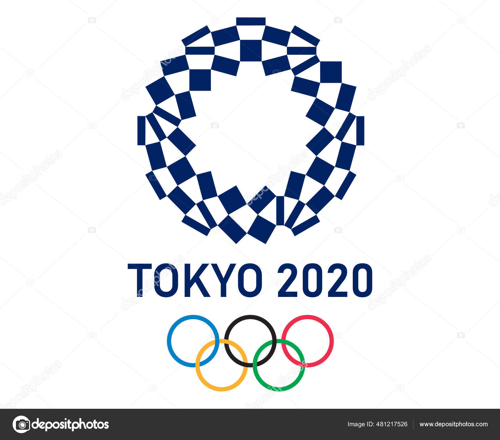 オフィシャルシンボル 東京オリンピック パラリンピック競技大会抽象ベクターデザインイラストロゴマークアイコン ストックベクター C Joseph Bk