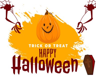 Soyut Oyun ya da Tedavi Mutlu Cadılar Bayramı Balkabağı Korku Mezarı Yırtılması Tatil Vektörü