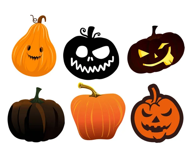 Citrouille Halloween Objets Signes Symboles Illustration Vectorielle Résumé Avec Fond — Image vectorielle