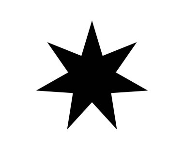 Yıldız Şekli Simgesi Siyah Grafik Tasarım Element Vektörü İllüstrasyonu