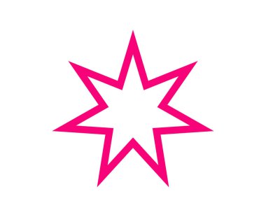 Yıldız Şekli Özeti Simge Vuruşu Pembe Tasarım Sembol Vektörü İllüstrasyonu