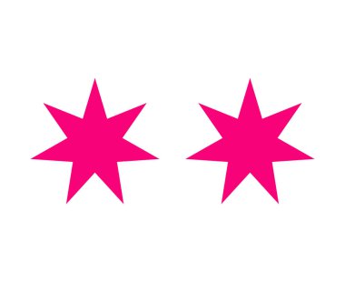 Yıldız Şekli Simgesi Pembe Tasarım Elementleri Sembol Vektörü İllüstrasyonu