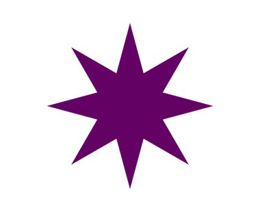 Star Icon Shape Purple Design Vector Illustration