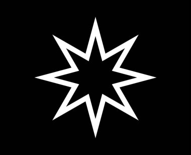 Star Shape Icon Stroke Outline Black And White Design Vector Illustration