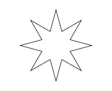 Star Shape Icon Outline Stroke Black Design Vector Illustration
