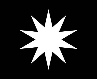 Star Shape Black And White Creative Design Vector Illustration