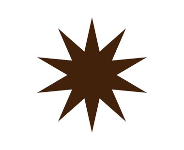 Star Shape Brown Creative Design Vector Illustration
