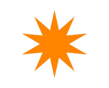 Star Shape Orange Creative Design Vector Illustration