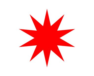 Star Shape Red Creative Design Vector Illustration