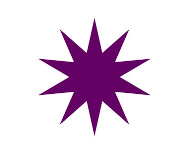 Star Shape Purple Creative Design Vector Illustration