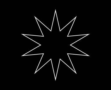 Star Shape Outline Stroke Black And White Creative Design Symbol Vector Illustration