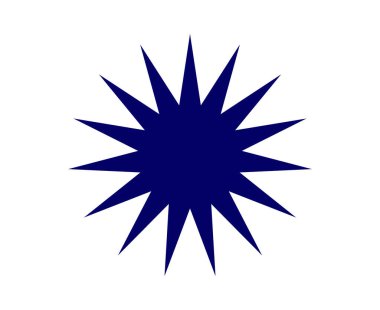 Star Shape Blue Color Creative Design Symbol Vector Illustration