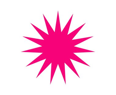 Star Shape Pink Color Creative Design Symbol Vector Illustration