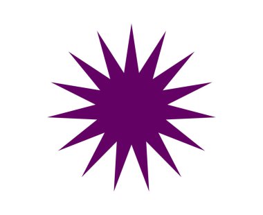 Star Shape Purple Color Creative Design Symbol Vector Illustration