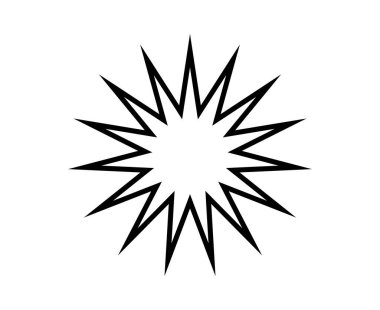 Star Shape Outline Black Color Creative Design Symbol Vector Illustration