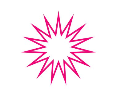 Star Shape Outline Pink Color Creative Design Symbol Vector Illustration