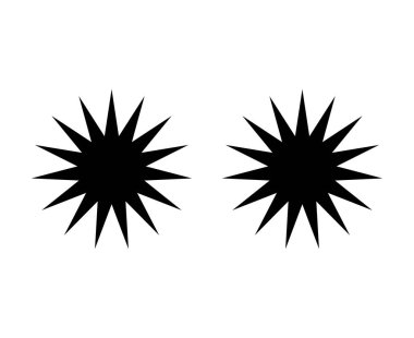 Star Shape Black Color Elements Creative Design Vector Illustration