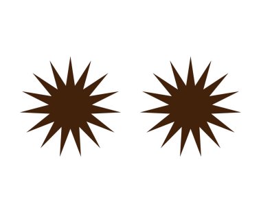 Star Shape Brown Color Elements Creative Design Vector Illustration