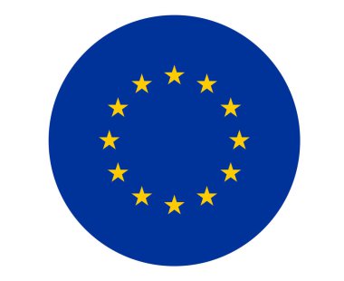 Avrupa Birliği Bayrak Ulusal Avrupa Amblemi Bayrak Sembol Simgesi Vektör İllüstrasyon Soyut Tasarım Elemanı